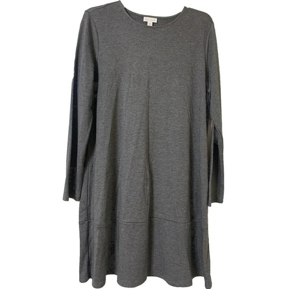 J Jill Purejill Luxe Tencel Shift Dress Gray Size Medium Has Pockets Soft (B5) - Picture 1 of 7